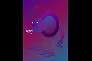 Character with wild colors