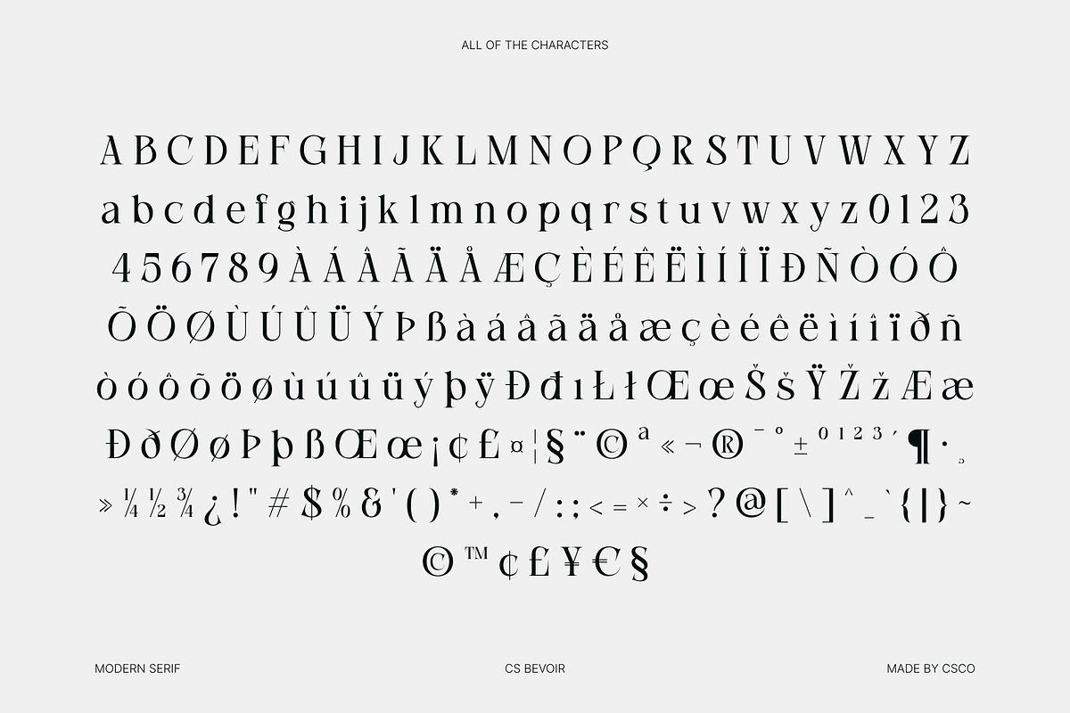 CS Bevoir – Modern Serif Font, a Serif Font by Craft Supply Co. (Photo 8 of 8)