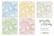 Seagull Background set, Ocean, Sea, a Pattern Graphic by swiejko (Thumbnail 2 of 11)