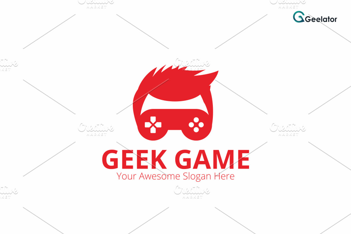 Geek Game Logo Template, a Branding & Logo Template by Geelator Studio (Photo 2 of 4)