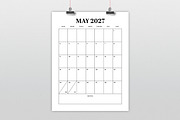 2027 Vertical 8.5x11 Inch Calendar, a Stationery Template by Running With Foxes (Thumbnail 2 of 5)