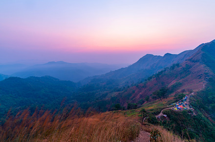 Beautiful landscape in the mountains at Khao Chang Puak mountain, a Nature Photo by Casanowe-studio