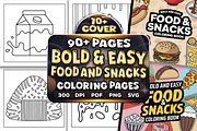Bold Easy Food and Snacks Coloring, a Food Illustration by Craftsbeefy (Thumbnail 1 of 4)