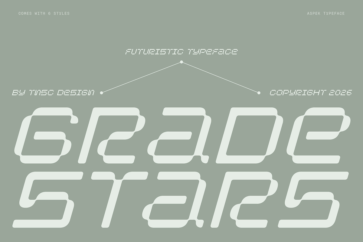 Aspek - Futuristic Display Sans, a Sans Serif Font by The Native Saint Club (Photo 8 of 16)