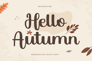 Hello Autumn, a Handwritten Font by Mozatype