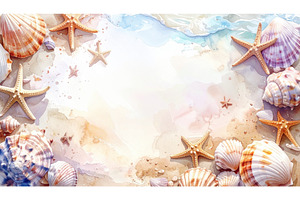 Seashells and starfish scattered on, a Nature Photo by Igor Tichonow