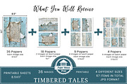 Distressed Aged Paper on Blue Wood, an Illustration by NiiiNArt (Thumbnail 2 of 8)