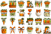 Carrot Easter Watercolor Clipart Set, an Illustration by Sublimation Artist (Thumbnail 2 of 7)