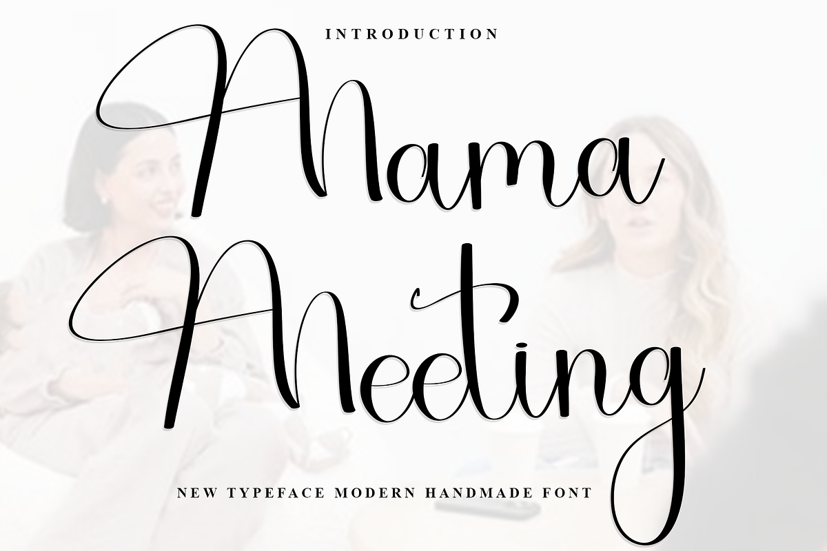 Mama Meeting, a Handwritten Font by InermediaSTUDIO (Photo 1 of 8)