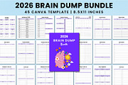 2026 Brain Dump BundleCanva Interior, a Stationery Template by Shumaya (Thumbnail 1 of 5)