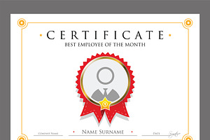 Best Employee certificate