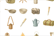 Camping Gear Set, an Object Graphic by RT Studio (Thumbnail 4 of 5)