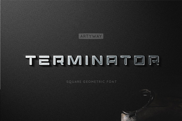 Simple Geometric Font preview 6