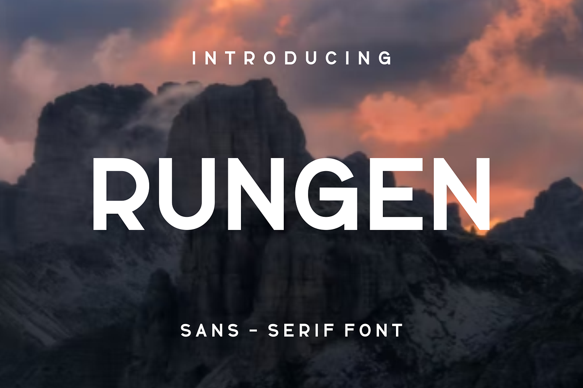 Rungen, a Sans Serif Font by lelevien (Photo 4 of 4)