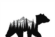 Wilderness Bear Double Exposure Set, an Illustration by musafir_fashion (Thumbnail 8 of 10)
