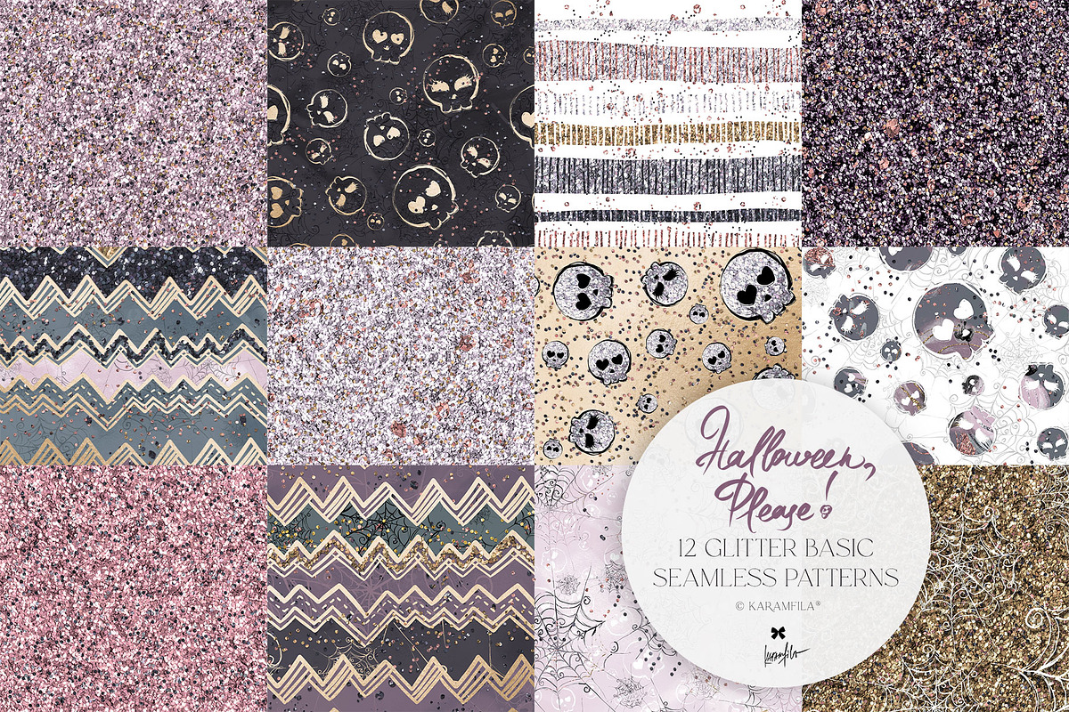 Kawaii Halloween Seamless Patterns, a Pattern Graphic by KaramfilaS (Photo 16 of 32)