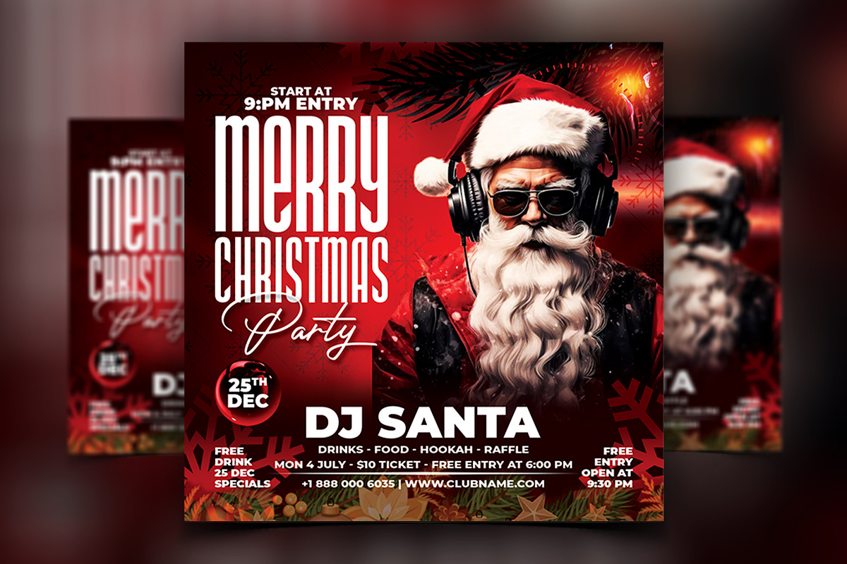 Christmas Party Flyer, a Flyer Template by AfzaalGraphics (Photo 1 of 2)