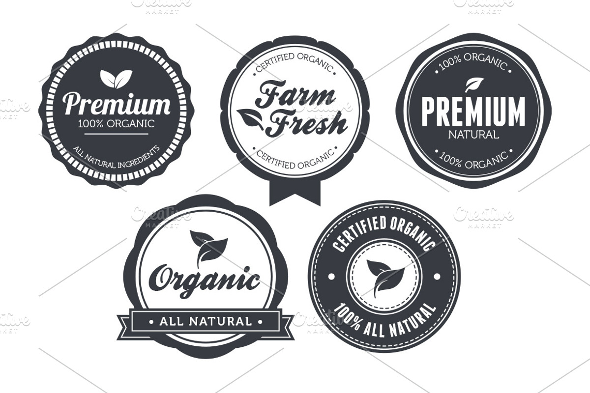 Circular "Green" Vector Badges Pack preview 5