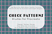 Check Pattern Brushes for Procreate, a Brush Add-On by Gaëlle Lalonde (Thumbnail 2 of 21)