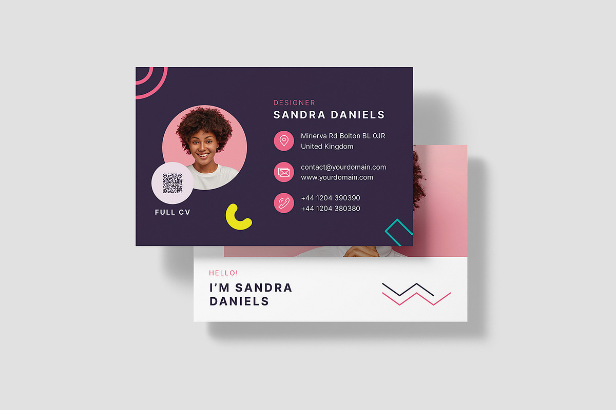 Resume Business Card Canva, a Business Card Template by artbart (Photo 3 of 9)