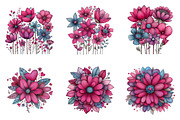 Whimsical spring wildflower clipart, an Illustration by SinaCreation (Thumbnail 4 of 11)