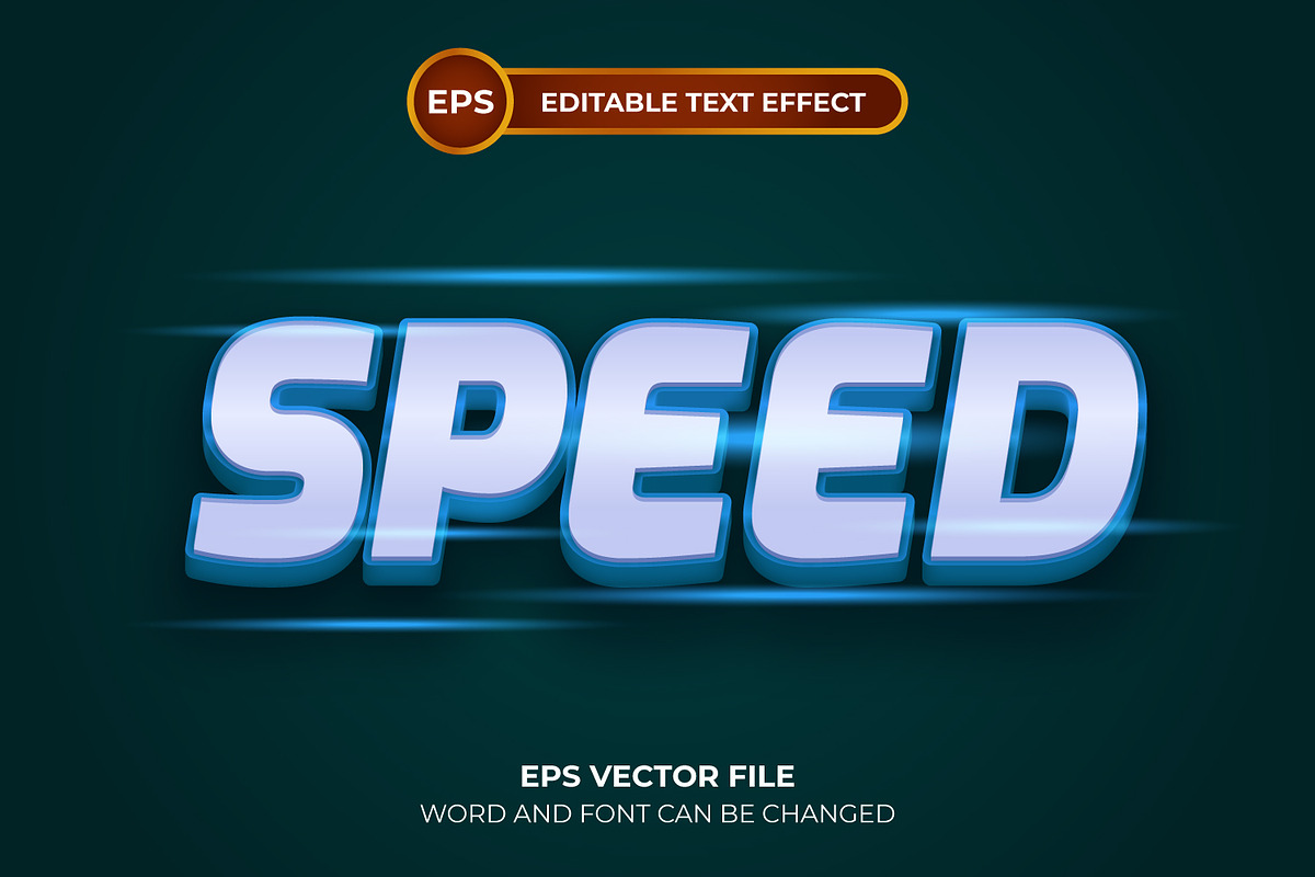 Speed editable text effect, a Layer Style Add-On by Semu Creative