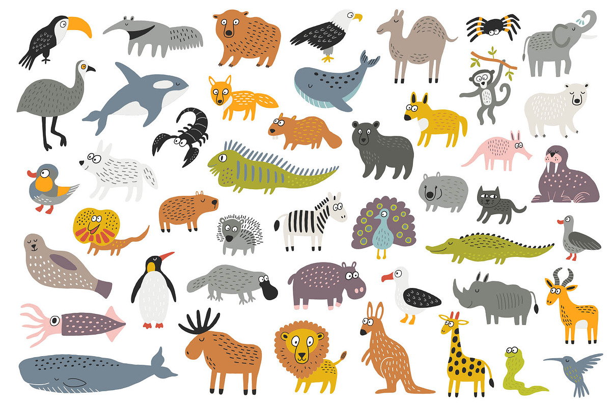 Cute animals of seven continents, a Wallpaper Graphic by Murvin (Photo 3 of 9)