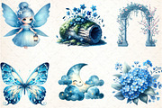 Blue Fairy Clipart, an Illustration by DreamCafeArt (Thumbnail 6 of 6)