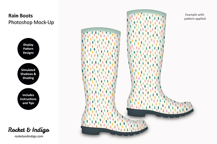 Rain Boots Photoshop Mock-Up
