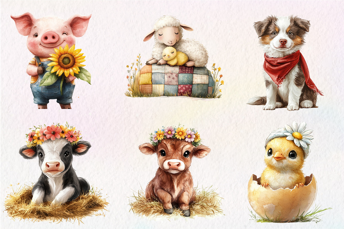 Cute on the Farm on the Animals, an Illustration by CreationArt (Photo 4 of 5)