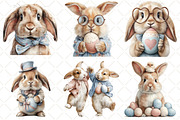 Whimsical Easter Bunny Clipart, an Illustration by Black Bird Studio (Thumbnail 4 of 6)