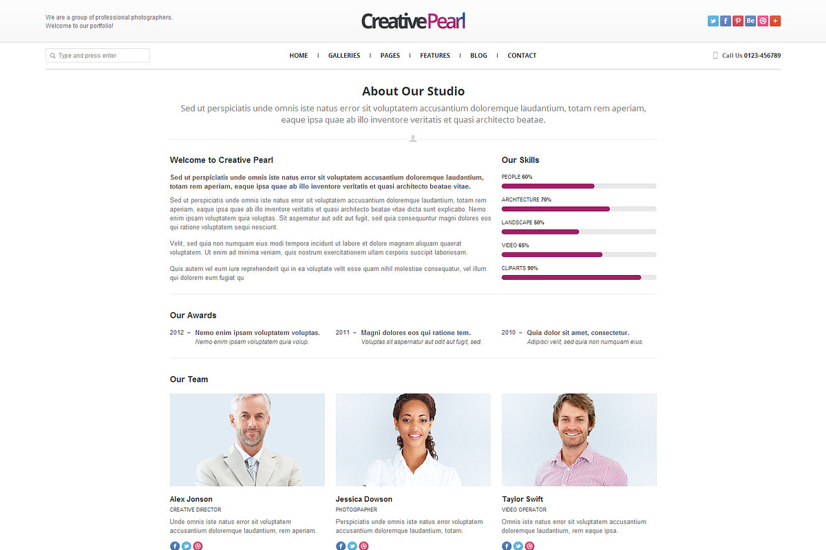 CreativePearl Photography Responsive, a Websites & App Template by weblion (Photo 8 of 16)