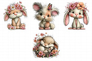Whimsical Spring Bunny Clipart, an Illustration by Daily.Designs (Thumbnail 7 of 8)