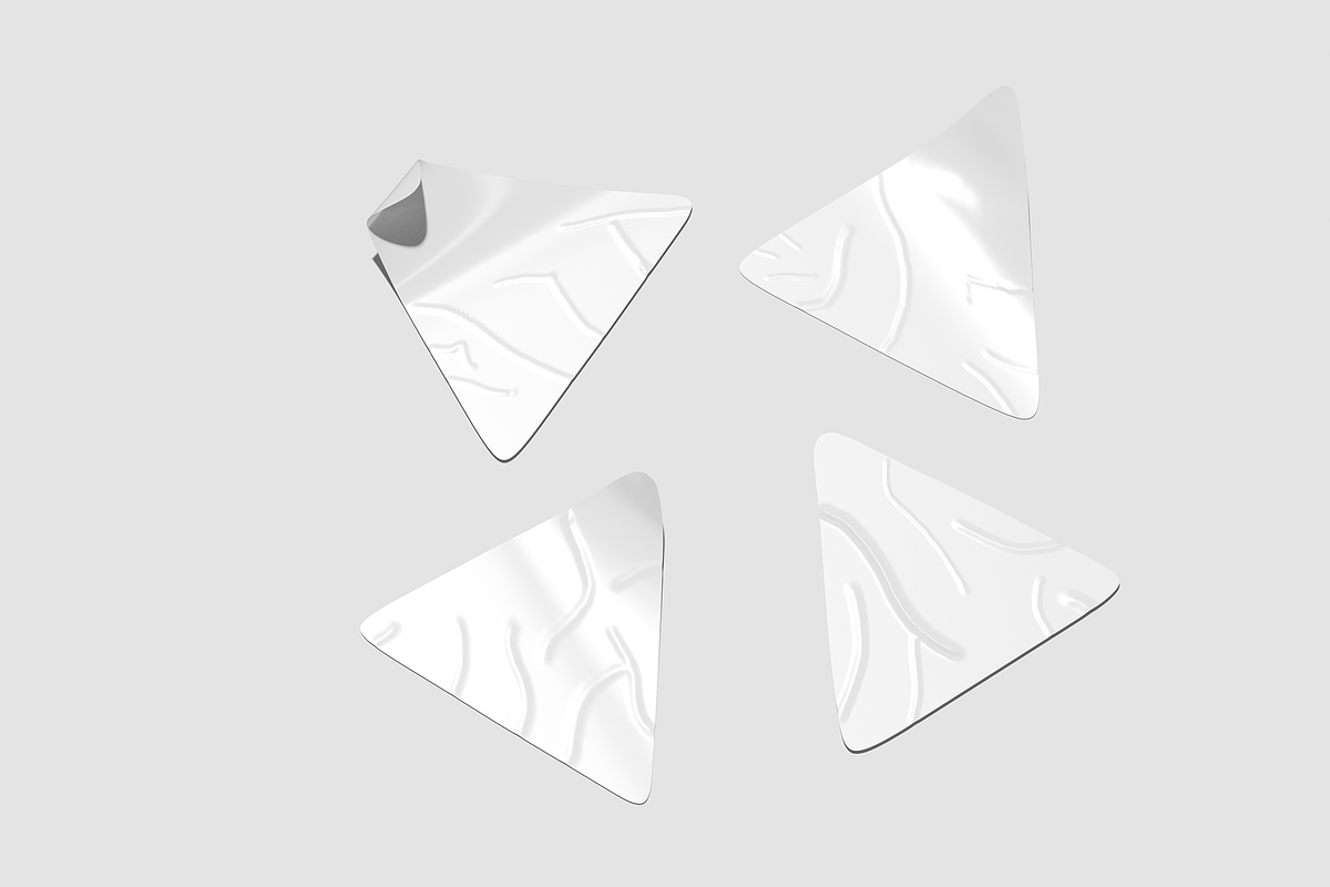 Triangle Stickers Mockup, an Advertising Mockup by Permadi Creative (Photo 4 of 4)