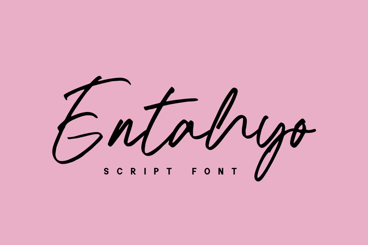 Entahyo -Script Font, a Script Font by GFRcreative (Photo 1 of 4)