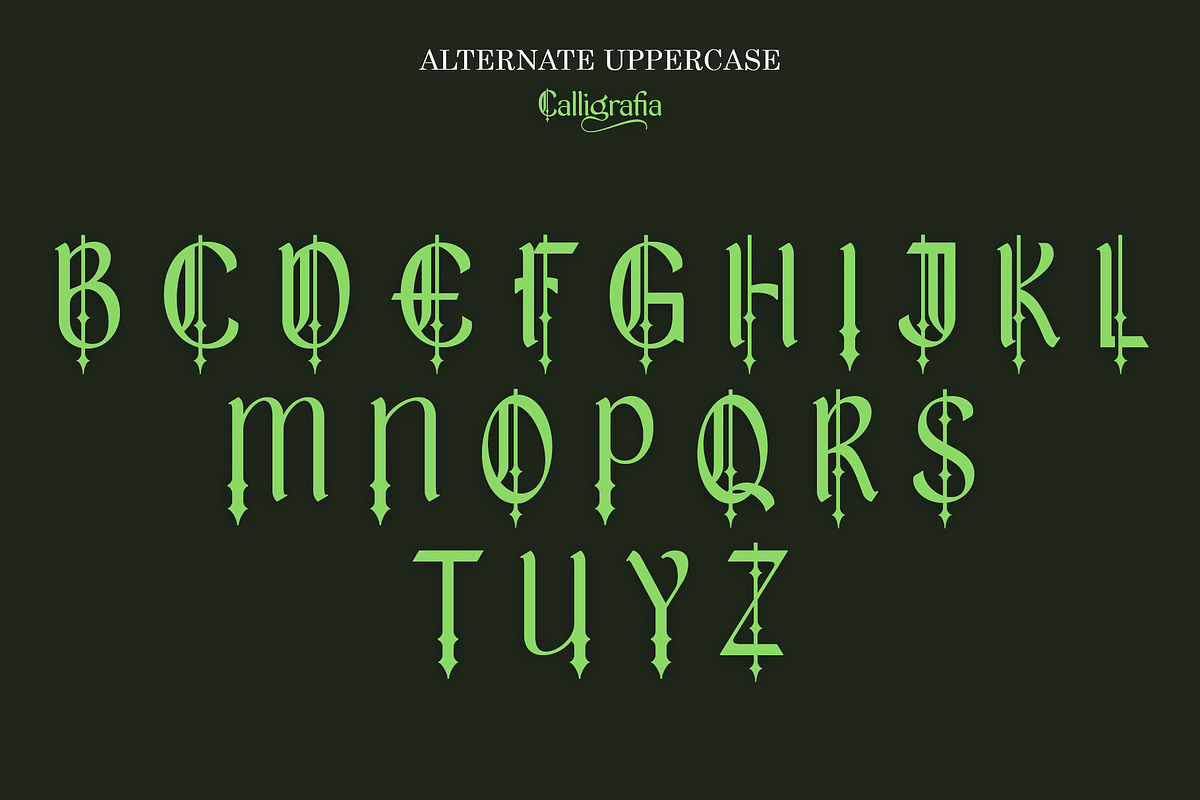 Calligrafia, a Blackletter Font by Teweka (Photo 7 of 10)