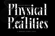 Physical Realities Font, a Serif Font by 177Studio (Thumbnail 1 of 8)