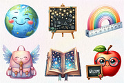 Whimsical Back to School Clipart, an Illustration by CreationArt (Thumbnail 3 of 5)