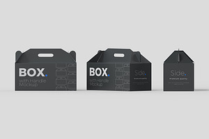 Box with handle Mockup