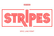 Striped Headline Font, a Symbol Font by artyway (Thumbnail 1 of 6)