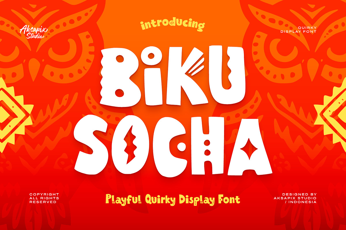 Biku Socha - display font, a Handwritten Font by Aksapix Studio (Photo 1 of 8)