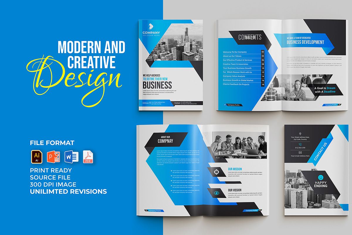 Multipurpose business brochure, a Brochure Template by gstudiovect21 (Photo 1 of 7)