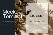 5x7 Invitation Mockup – Shadows, a Mockup by PhoebeCreates (Thumbnail 1 of 6)