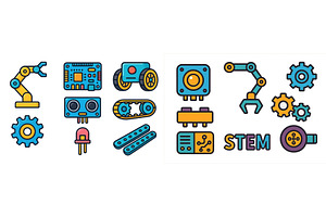 Colorful illustrations of robotics, an Education Illustration by ZinetroN