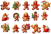 Gingerbread Man Christmas Cookie, an Illustration by Designworld (Thumbnail 2 of 5)