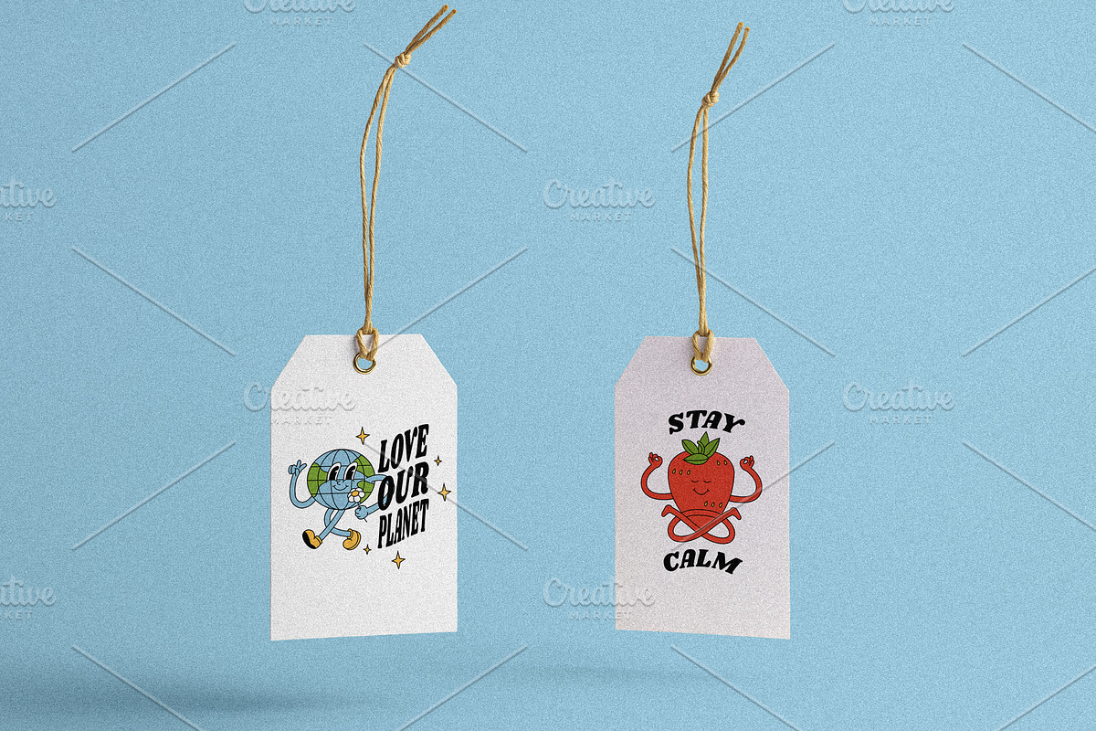 Collection retro stickers, a Texture Illustration by oxygen_8 (Photo 7 of 9)