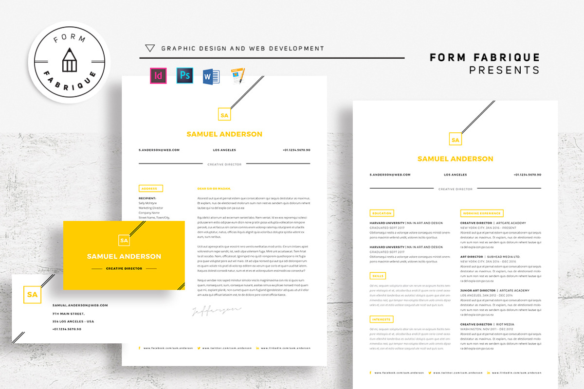 Resume/CV, a Resume Template by Form Fabrique (Photo 1 of 7)