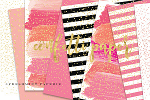 watercolor confetti digital paper
