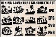 Hiking Adventure Scene Bundle, an Object Graphic by Designer_Momina (Thumbnail 1 of 13)