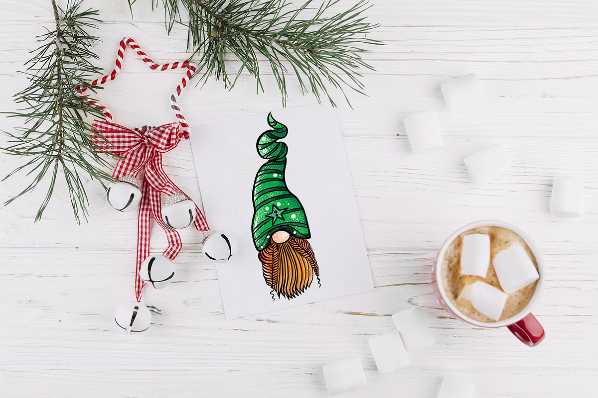 Christmas Gnomes clipart Procreate, an Education Illustration by ElladesignCo (Photo 4 of 7)